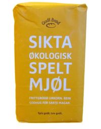 Speltmel, siktet, 1 kg, økologisk, Godt Brød