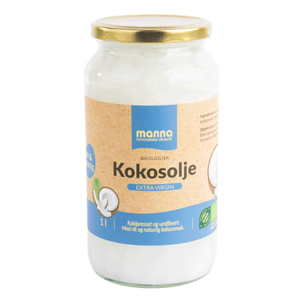 Kokosolje, extravirgin, 1 l, økologisk, Manna