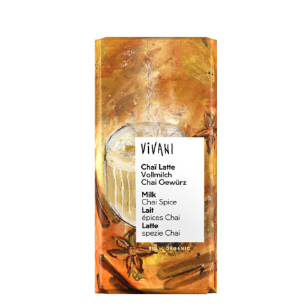 Vivani sjokolade 80 g melkesjokolade med chaikrydder økologisk