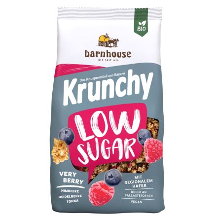 Barnhouse Krunchy low sugar very berry økologisk 375 g