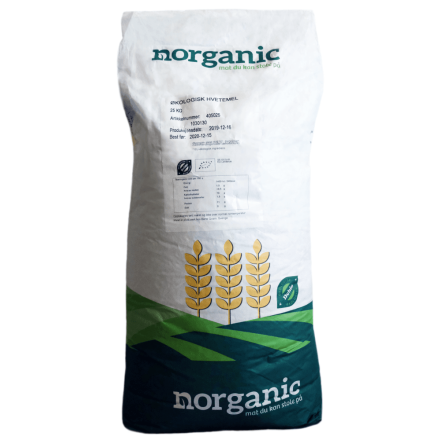 Hvetemel siktet, 25 kg, økologisk, Norganic