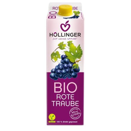 Druejuice, røde druer, 1 l, økologisk, Höllinger
