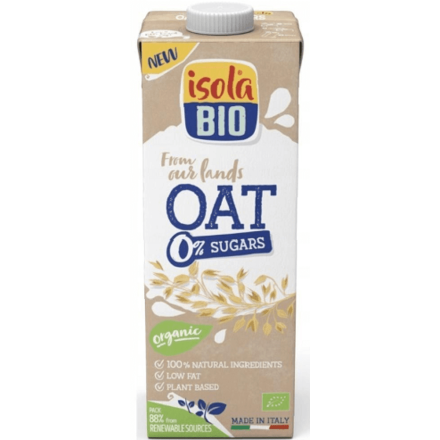 Havredrikk 0% sukker, 1 l, økologisk, Isola Bio