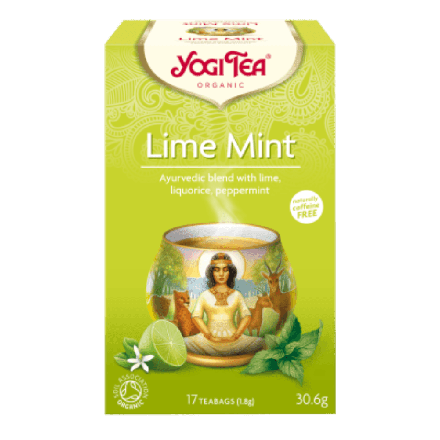 Lime Mint te, 17 poser, økologisk, Yogi Tea