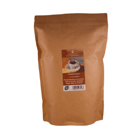 Kaffebønner, Sumatra-Mocca, 1 kg, økologisk