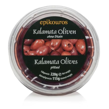 Oliven kalamata, 220 g, økologisk, Epikouros