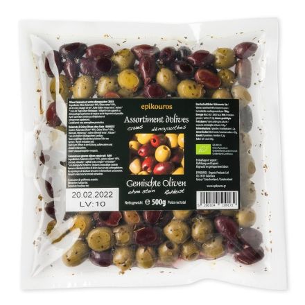 Oliven m/urter, 2 x 500 g, økologisk, Epikuros