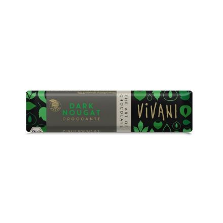 Mørk sjokolade nougat, 35 g, økologisk, Vivani
