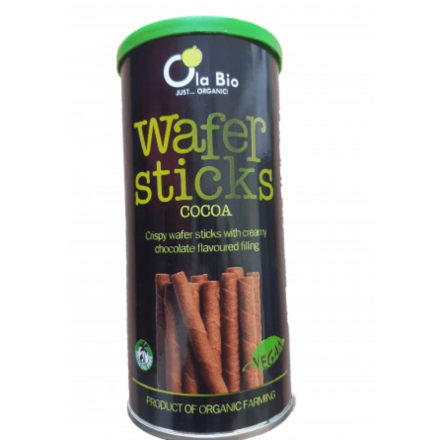 Vaffelkjeks kakao, vegan, 140 g, økologisk