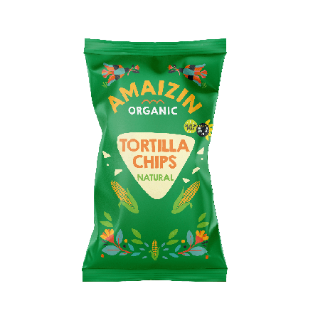 Tortillachips, mais, 150 g, økologisk, Amaizin