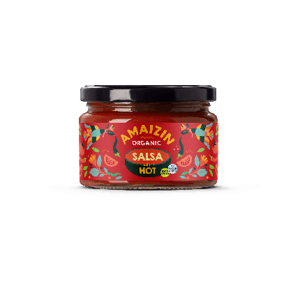 Salsa, sterk, 260 g, økologisk, Amaizin