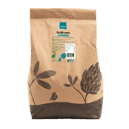 Bokhvete hel, avskallet, 5 kg, økologisk, Manna
