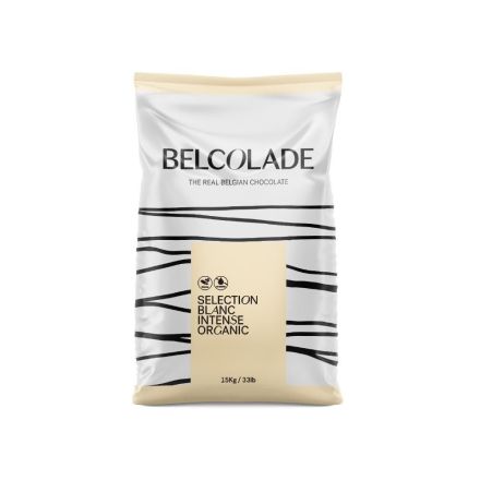 Sjokolade, 34%, hvit, 15 kg, økologisk, Belcolade