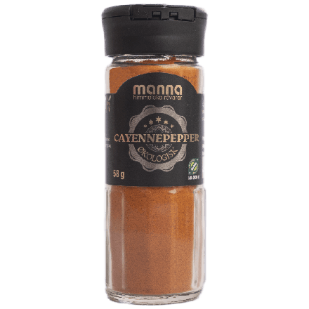 Cayennepepper, 58 g, økologisk, Manna