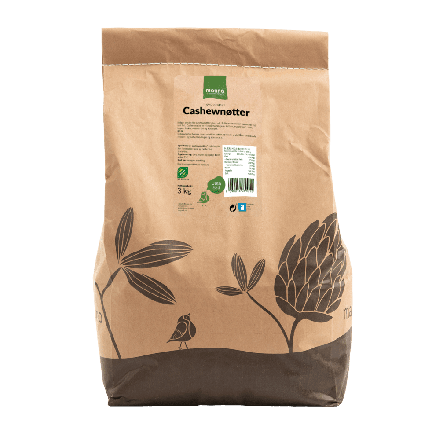 Cashewnøtter, 3 kg, økologisk, Manna