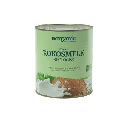 Kokosmelk, 18% fett, 3 l, økologisk