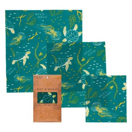BeesWrap- Multipack 3 ark, Oceans Print