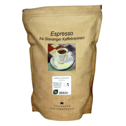 Kaffeespresso, franskbrent, 1 kg, økologisk