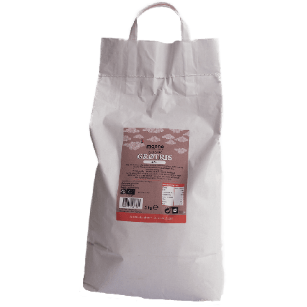 Grøtris hvit, 5 kg, økologisk, Manna