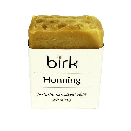 Såpestykke, honning, 95 g, Birk