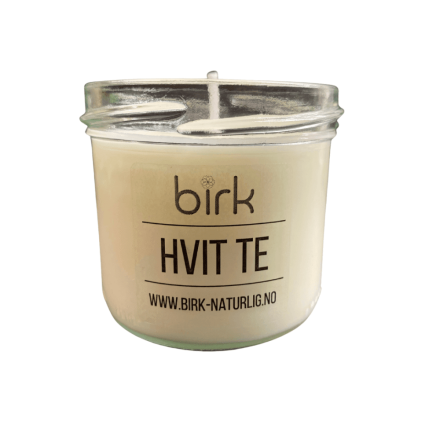 Duftlys, hvit te, Birk