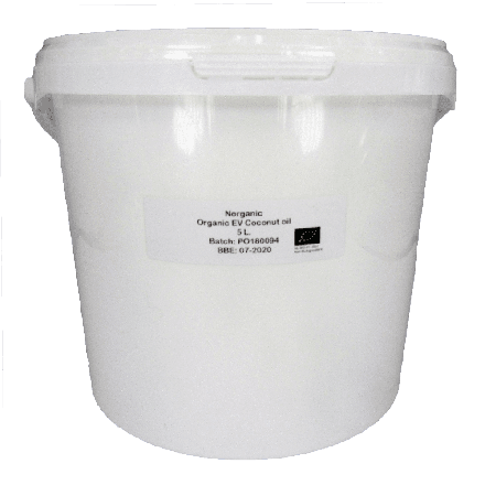 Kokosolje, extra virgin, 5 l, økologisk