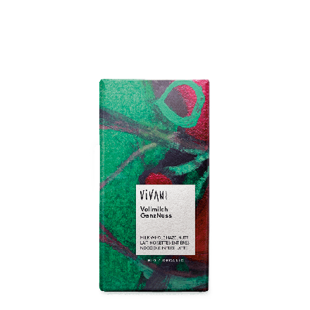 Melkesjokolade hasselnøtter,100g,økologisk, Vivani