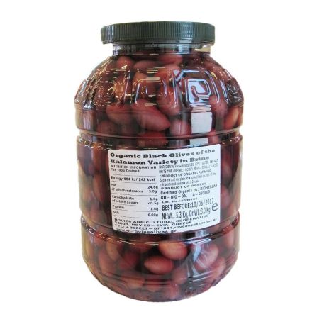 Oliven Kalamata i lake, 3 kg, økologisk, Rovies
