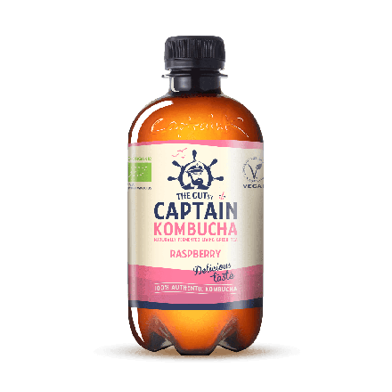 Raspberry, 400  ml, økologisk, Captain Kombucha