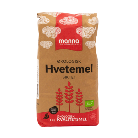 Manna økologisk hvetemel siktet 1 kg